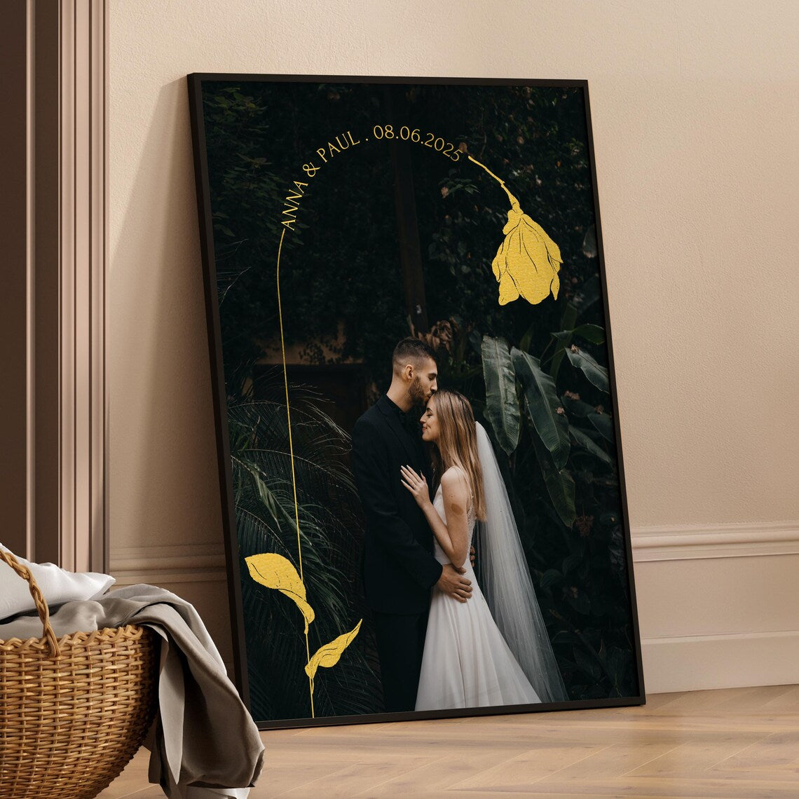 Hochzeitstag Geschenk personalisiert mit Foto für Mann oder Frau