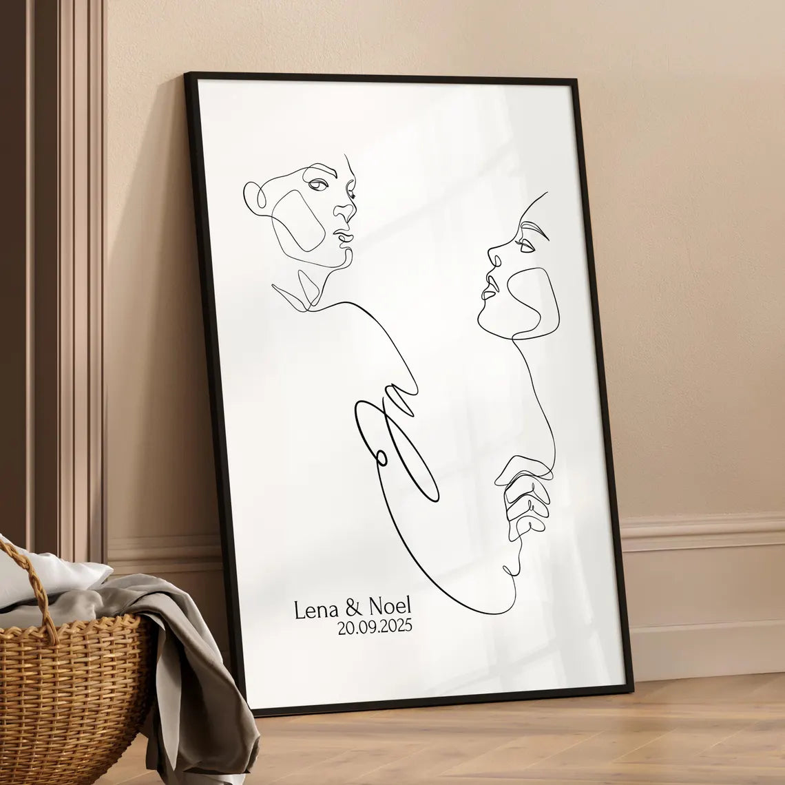 Personalisiertes JA Poster Geschenk für Brautpaar zur Hochzeit