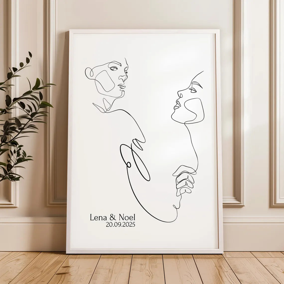 Personalisiertes JA Poster Geschenk für Brautpaar zur Hochzeit