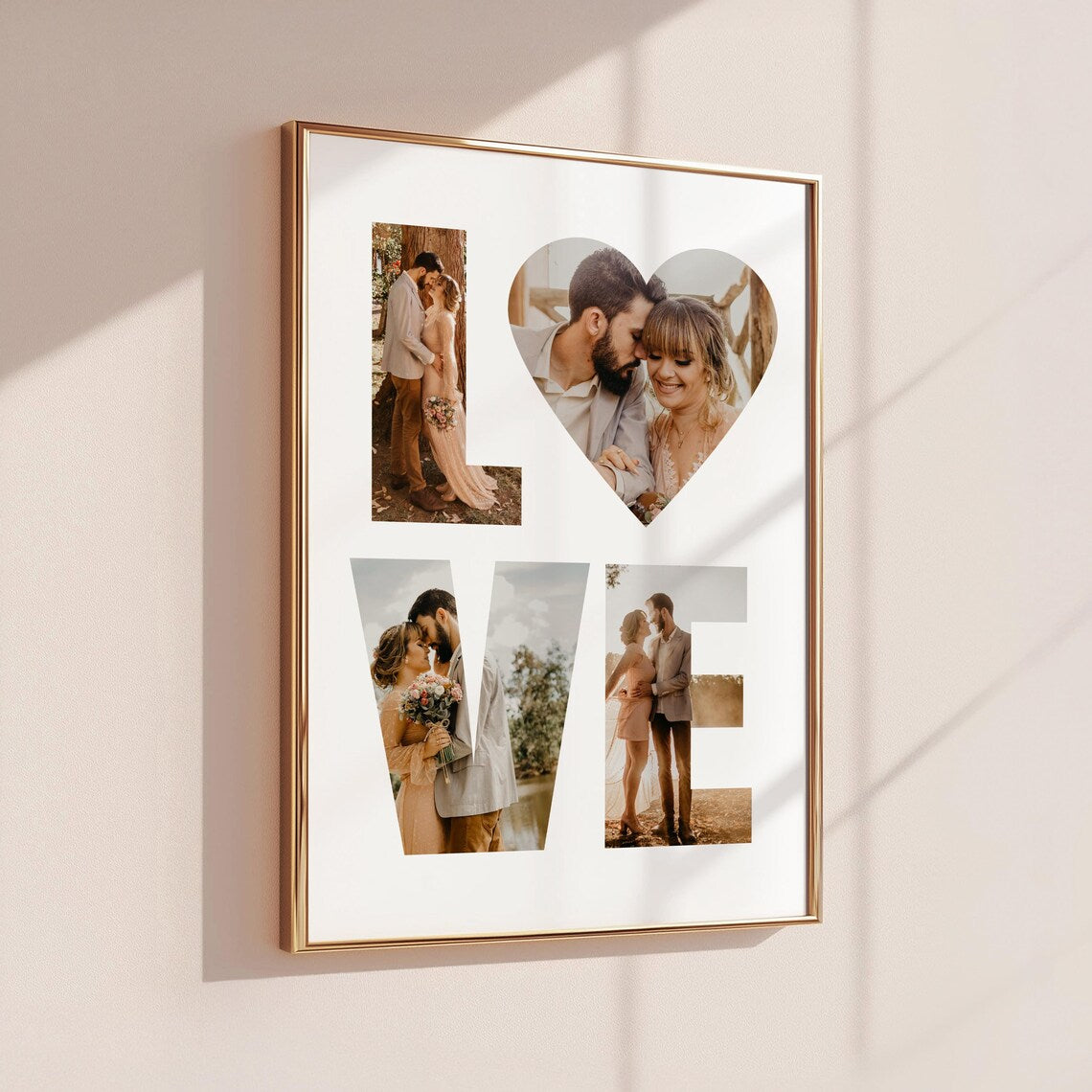 Jahrestag Geschenk mit Fotos – Love Poster für sie oder ihn, Hochzeitstag & Valentinstag