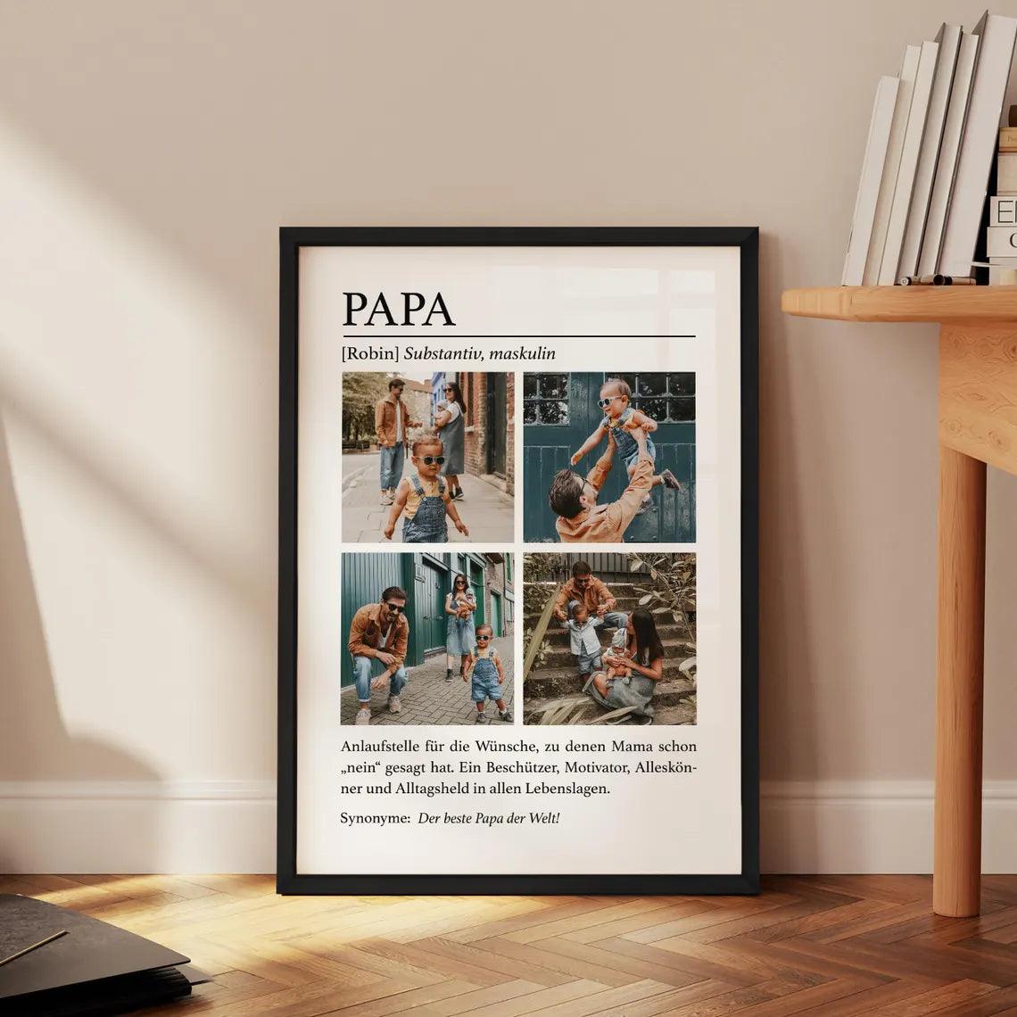 Vatertagsgeschenk personalisiert – Papa Geburtstag Geschenk mit Fotos