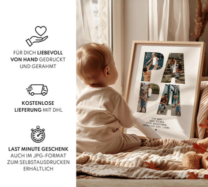 Papa Geburtstag Geschenk – Personalisiertes Poster für Vater, Ehemann, Mann