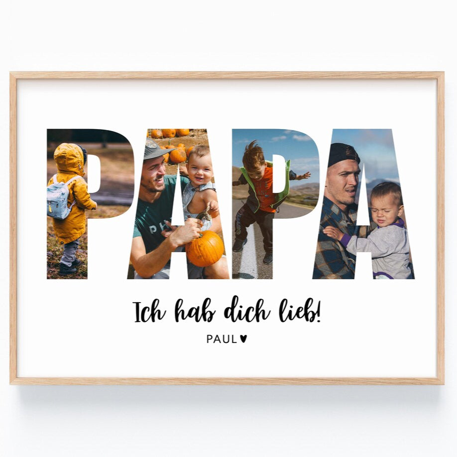 Vatertagsgeschenk – Personalisiertes Foto Geschenk für Papa von Baby