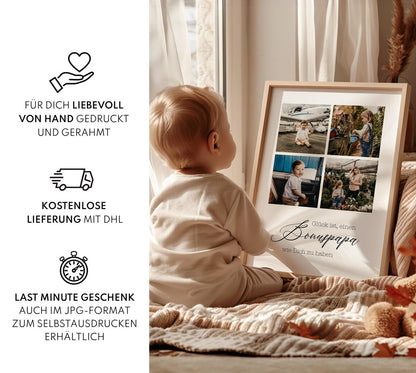 Bonuspapa Geschenk – Vatertagsgeschenk für Stiefvater, Stiefpapa Geburtstag Fotogeschenk