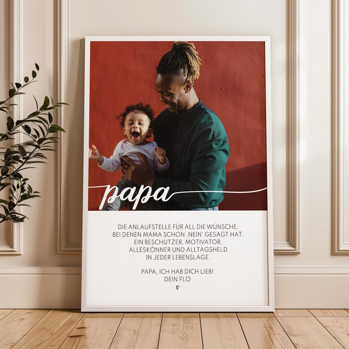 Papa Geschenk Vatertag, Geburtstag – Definition Bild mit Foto