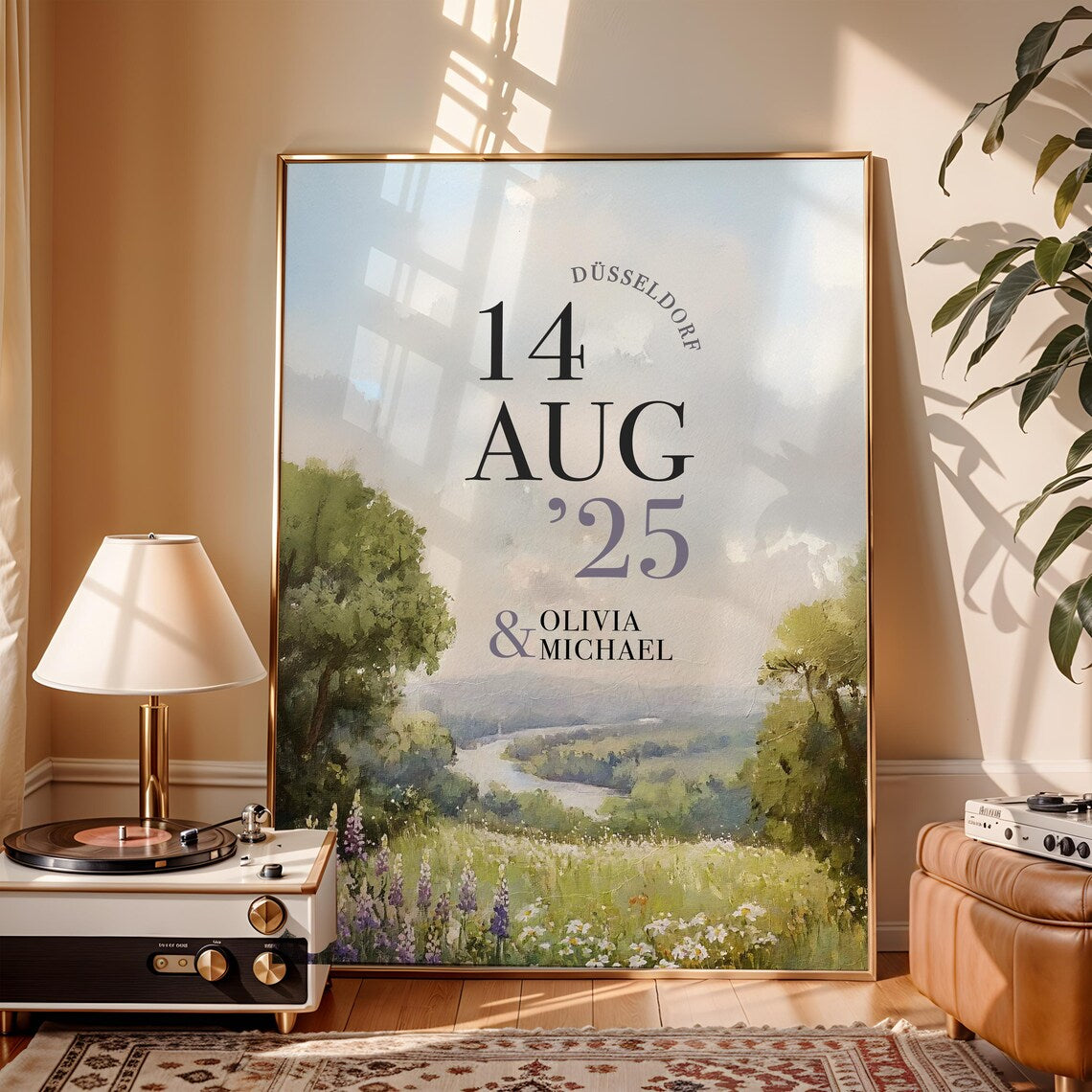 Hochzeitsgeschenk mit Datum – Personalisiertes Poster fürs Brautpaar