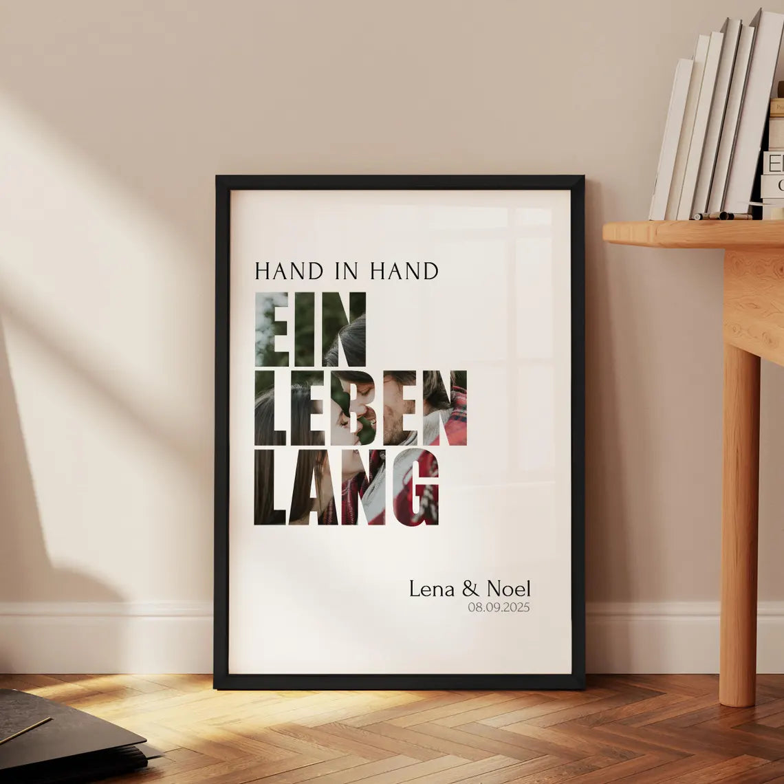 Hand in Hand ein Leben lang Geschenk Verlobung, Jahrestag, Hochzeitstag