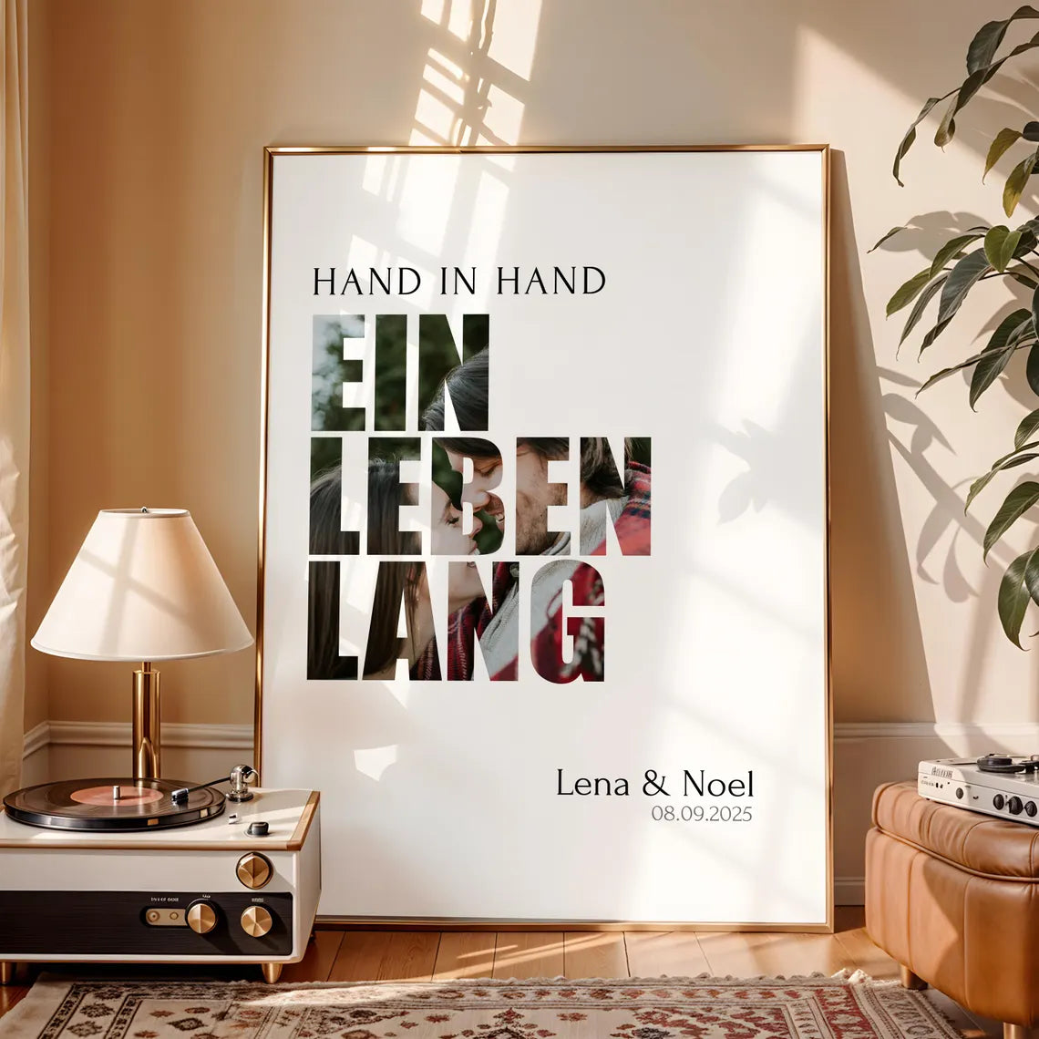 Hand in Hand ein Leben lang Geschenk Verlobung, Jahrestag, Hochzeitstag