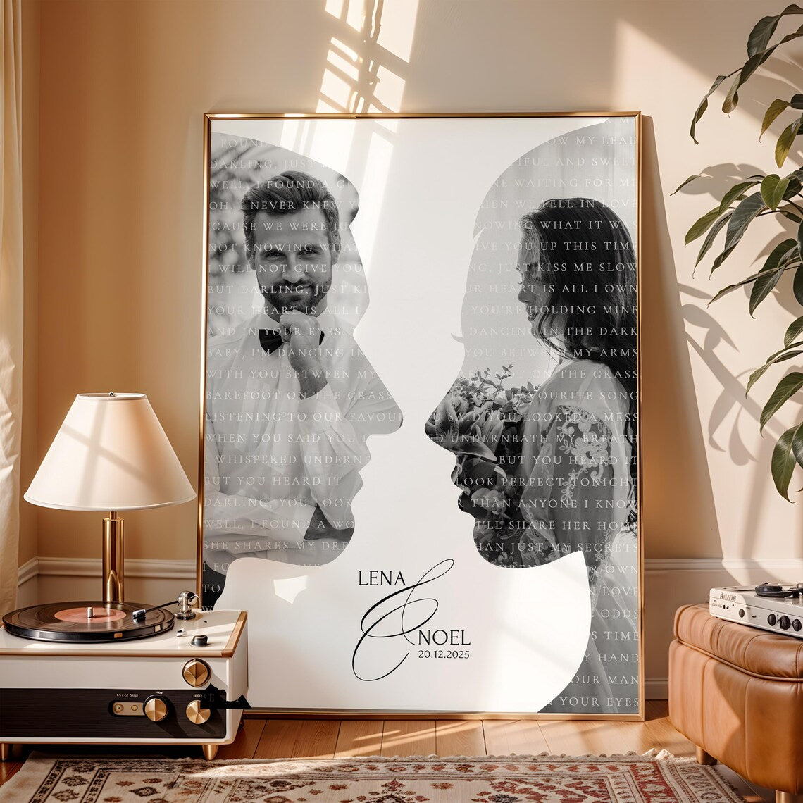 Personalisierter Song Poster – Geschenk zum Hochzeitstag oder Valentinstag