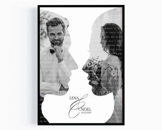 Personalisierter Song Poster – Geschenk zum Hochzeitstag oder Valentinstag