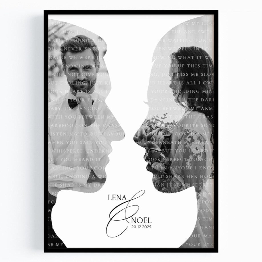 Personalisierter Song Poster – Geschenk zum Hochzeitstag oder Valentinstag