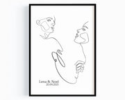 Personalisiertes JA Poster Geschenk für Brautpaar zur Hochzeit