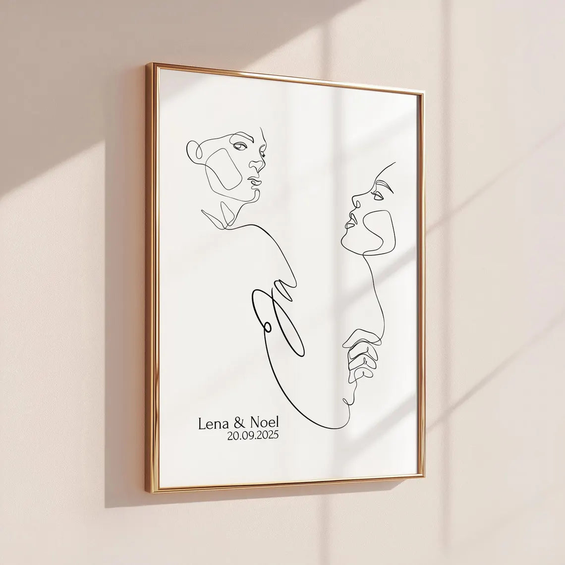 Personalisiertes JA Poster Geschenk für Brautpaar zur Hochzeit