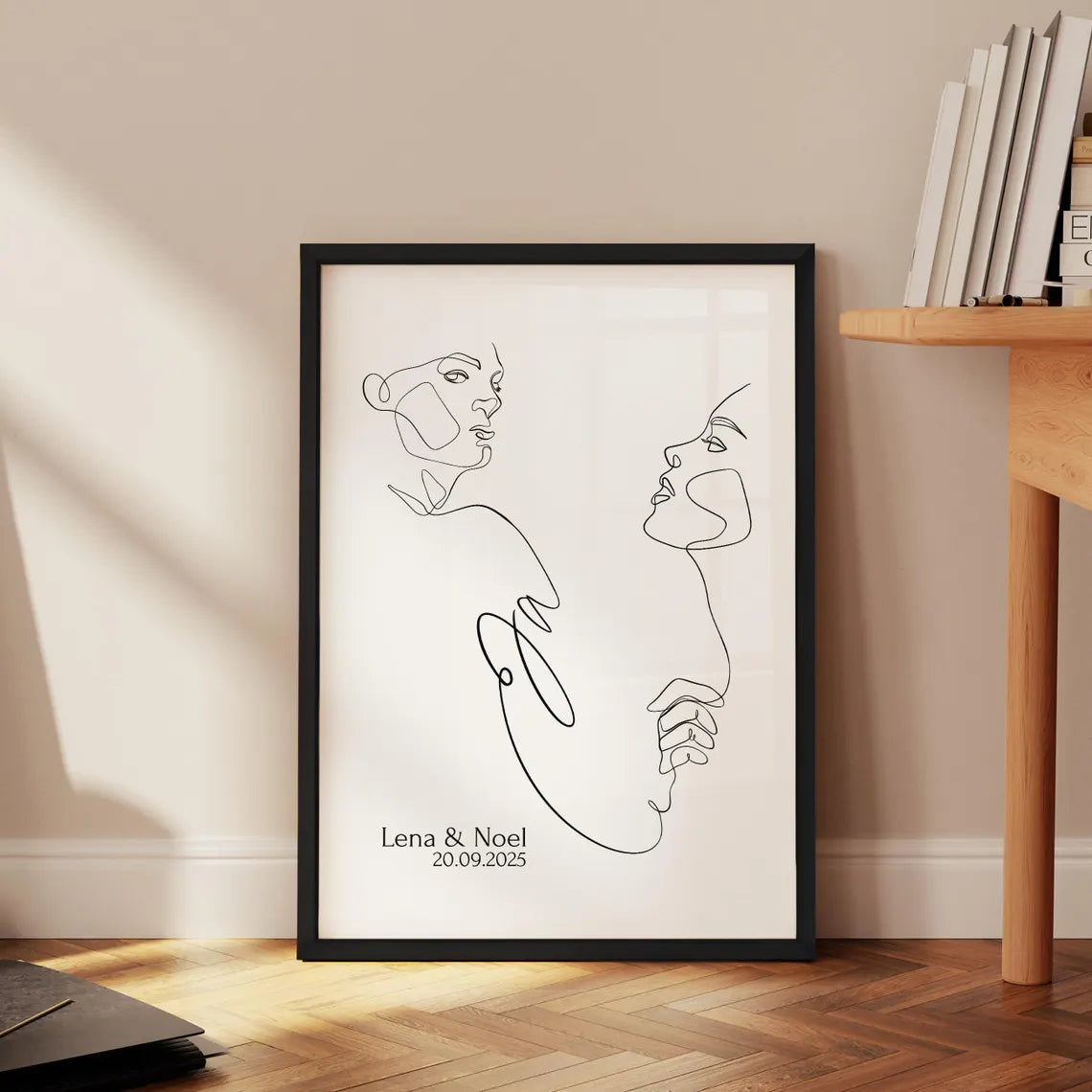 Personalisiertes JA Poster Geschenk für Brautpaar zur Hochzeit