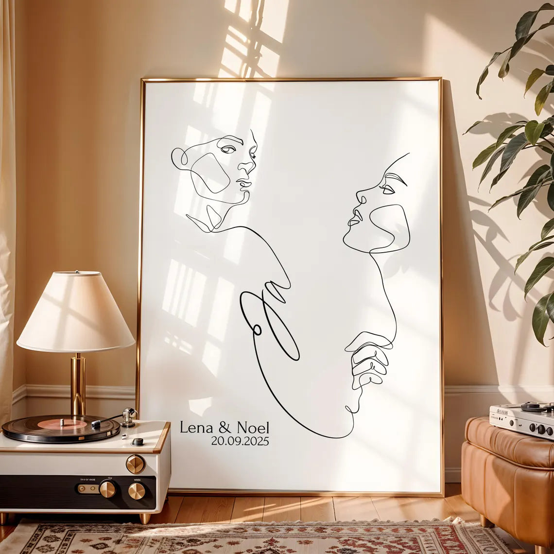 Personalisiertes JA Poster Geschenk für Brautpaar zur Hochzeit
