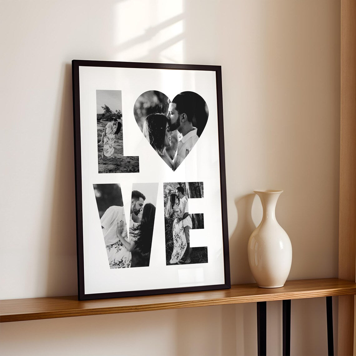 Jahrestag Geschenk mit Fotos – Love Poster für sie oder ihn, Hochzeitstag & Valentinstag
