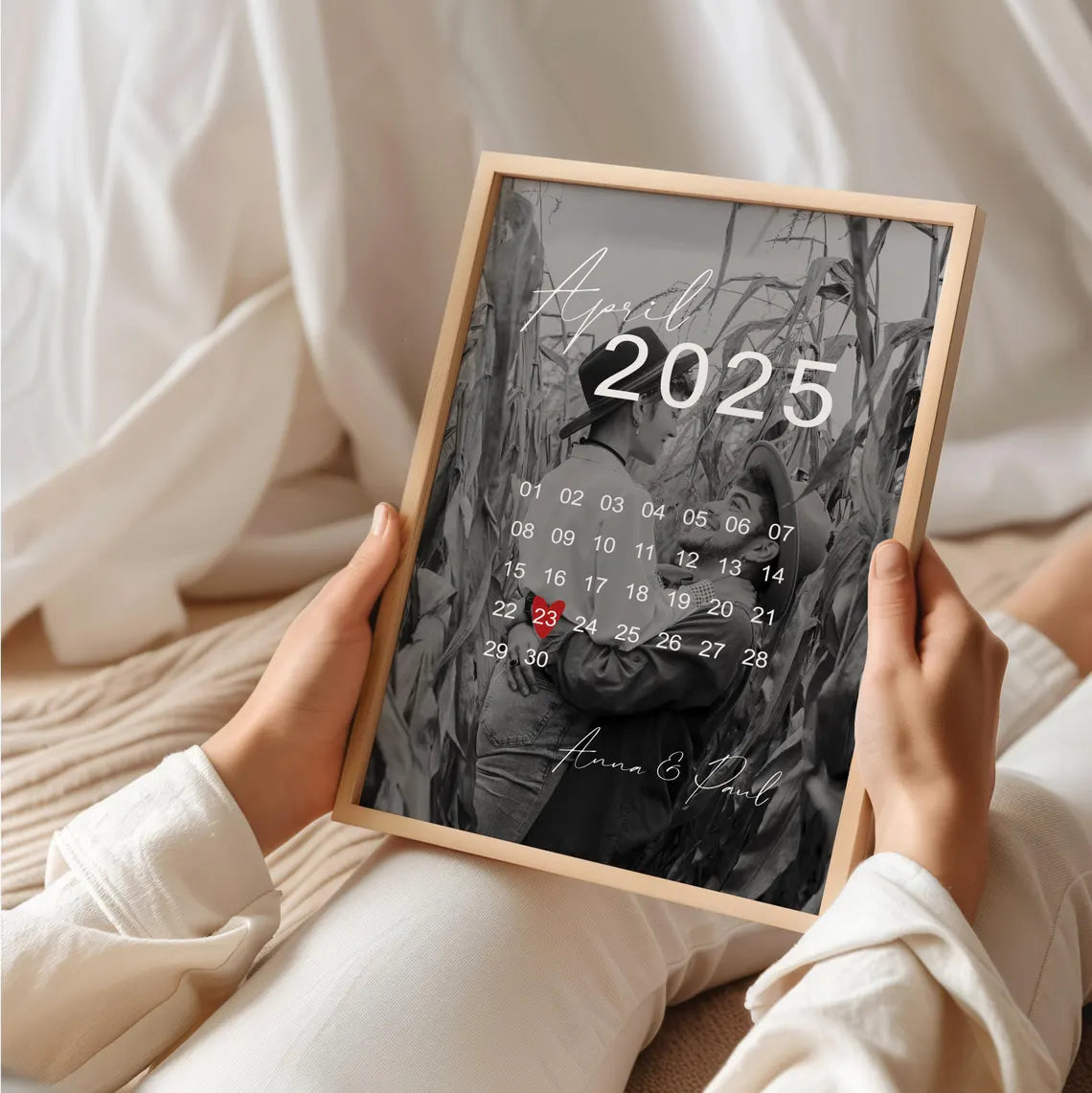 Fotoposter mit Kalender – Personalisiertes Geschenk zum Jahrestag