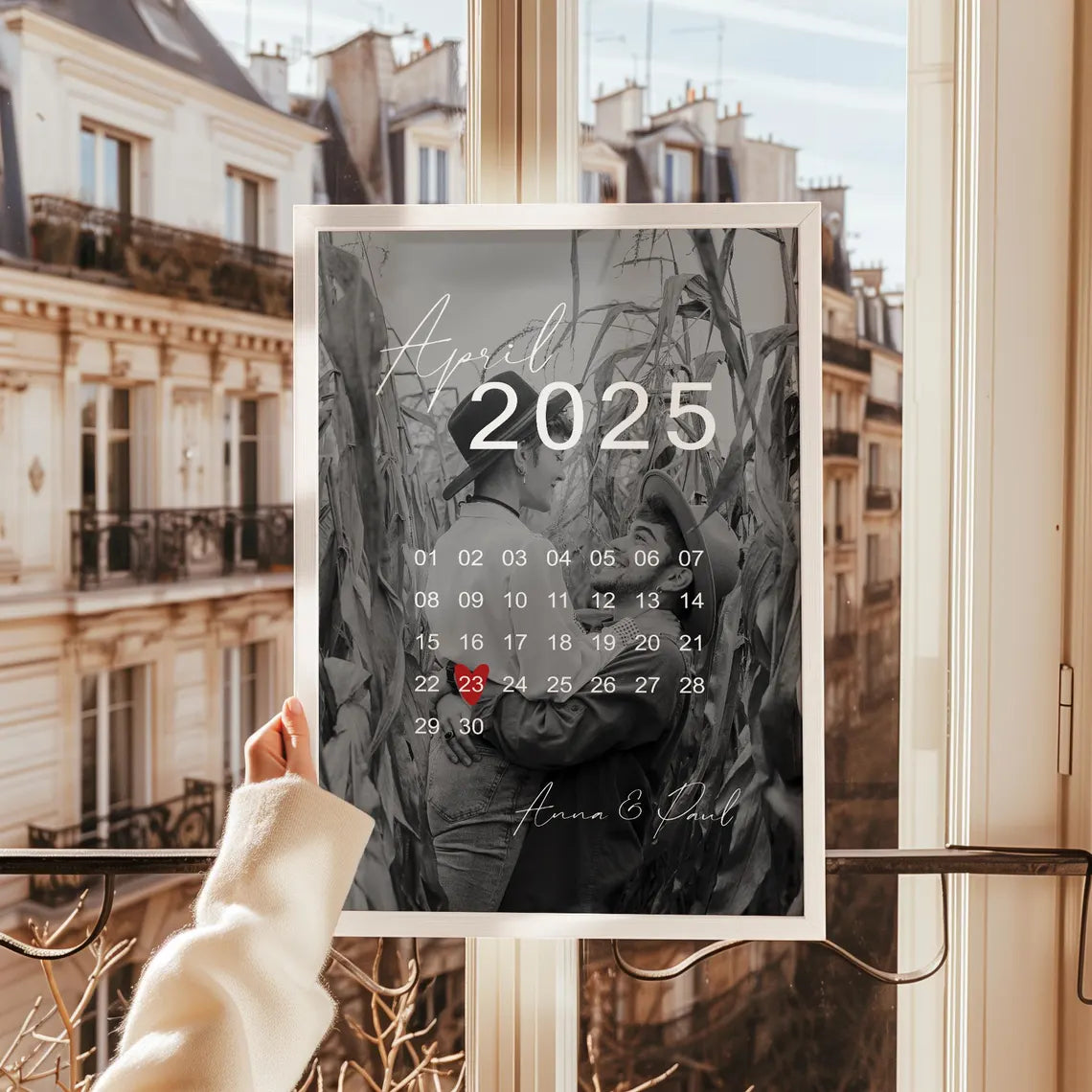 Fotoposter mit Kalender – Personalisiertes Geschenk zum Jahrestag
