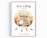 Hochzeitsgeschenk Geld – Bild mit Auto für Brautpaar