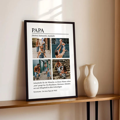Vatertagsgeschenk personalisiert – Papa Geburtstag Geschenk mit Fotos