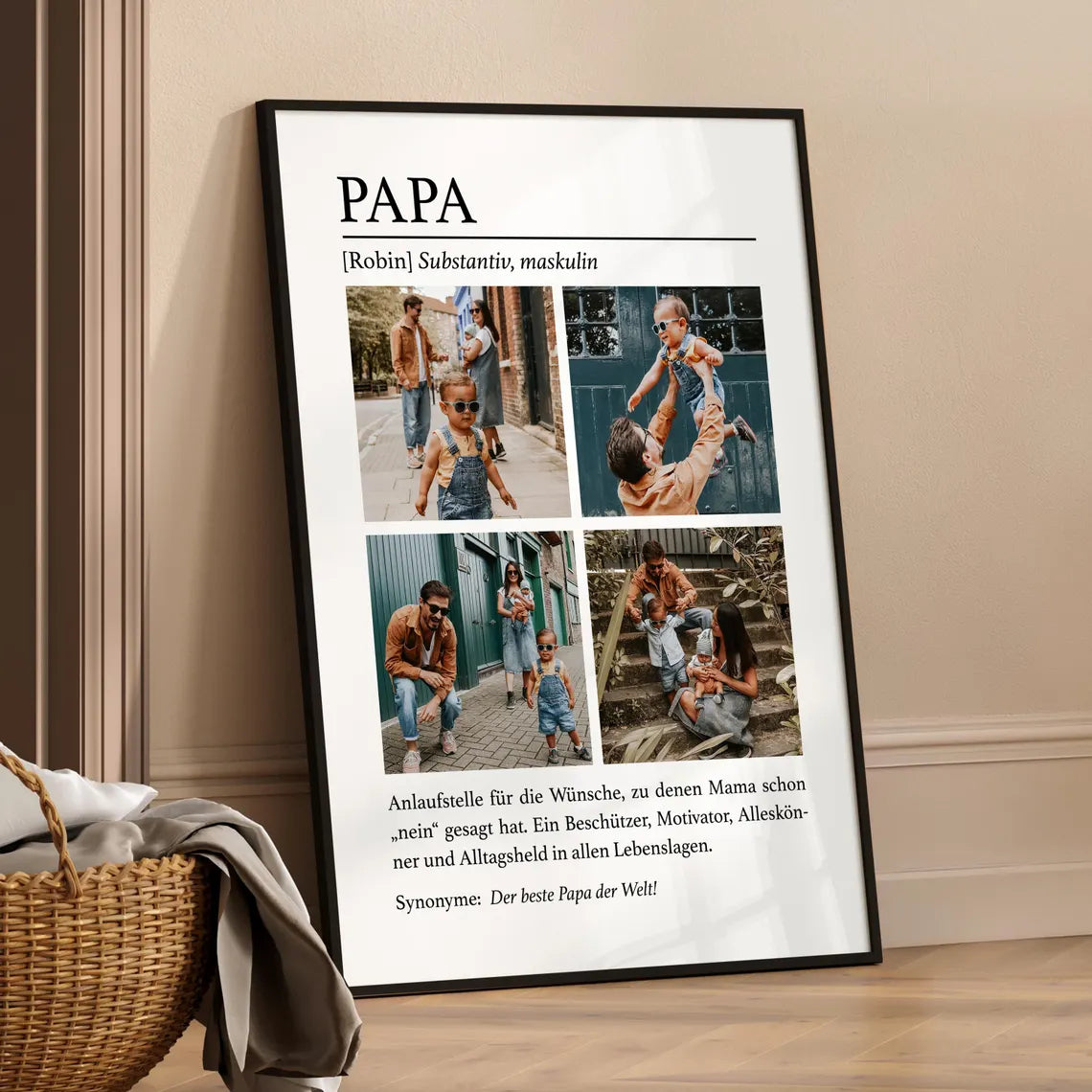 Vatertagsgeschenk personalisiert – Papa Geburtstag Geschenk mit Fotos