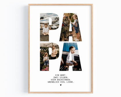Papa Geburtstag Geschenk – Personalisiertes Poster für Vater, Ehemann, Mann