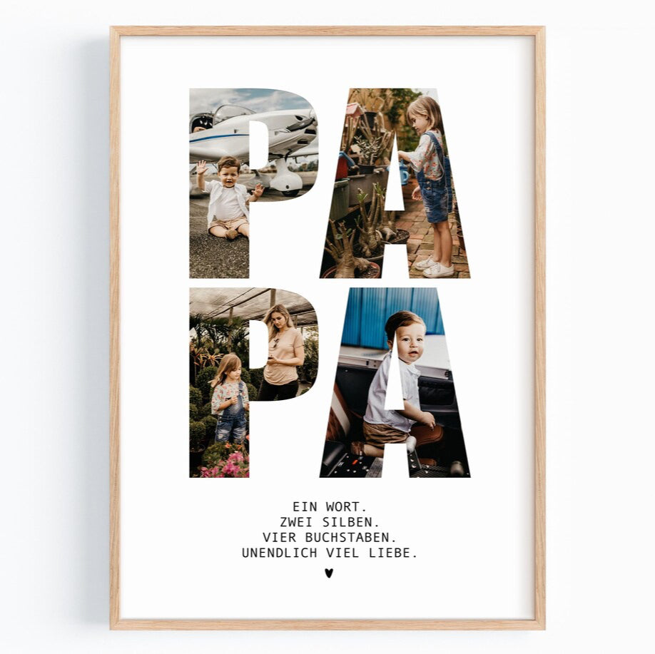 Papa Geburtstag Geschenk – Personalisiertes Poster für Vater, Ehemann, Mann