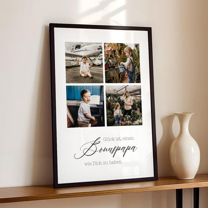 Bonuspapa Geschenk – Vatertagsgeschenk für Stiefvater, Stiefpapa Geburtstag Fotogeschenk