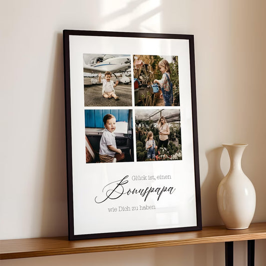 Bonuspapa Geschenk – Vatertagsgeschenk für Stiefvater, Stiefpapa Geburtstag Fotogeschenk