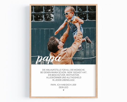 Papa Geschenk Vatertag, Geburtstag – Definition Bild mit Foto
