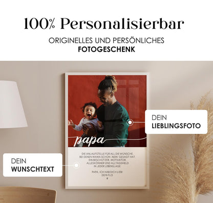 Papa Geschenk Vatertag, Geburtstag – Definition Bild mit Foto