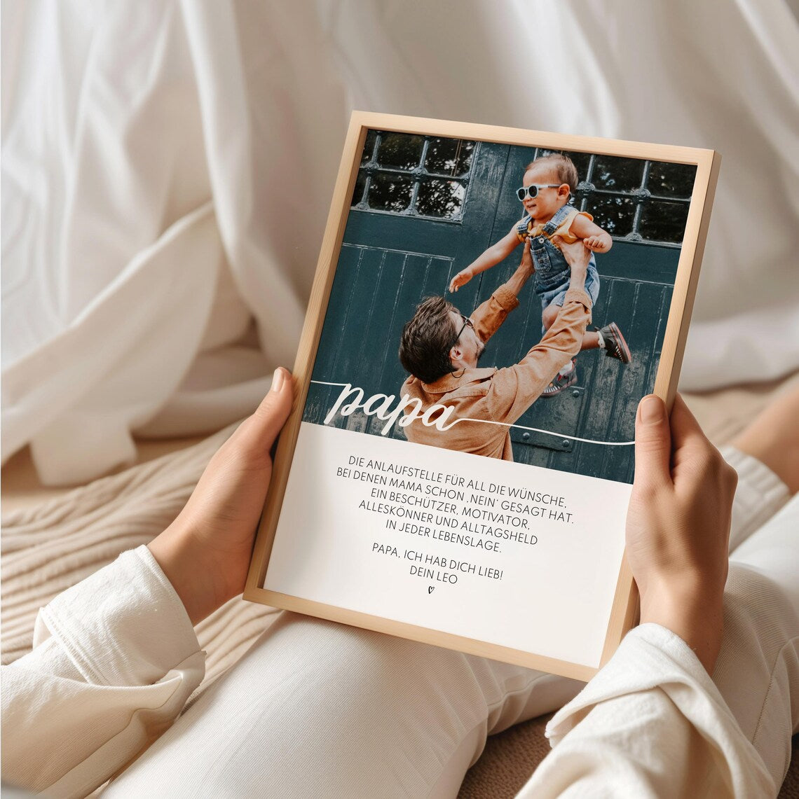 Papa Geschenk Vatertag, Geburtstag – Definition Bild mit Foto