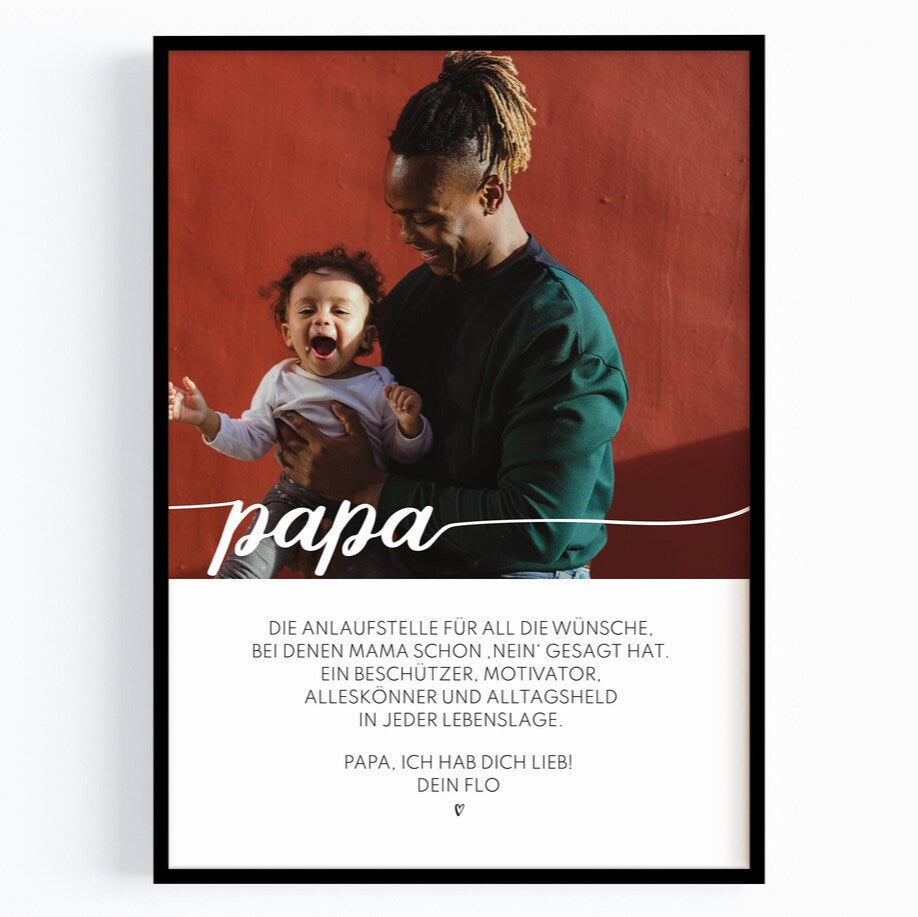 Papa Geschenk Vatertag & Geburtstag – Definition Bild mit Foto