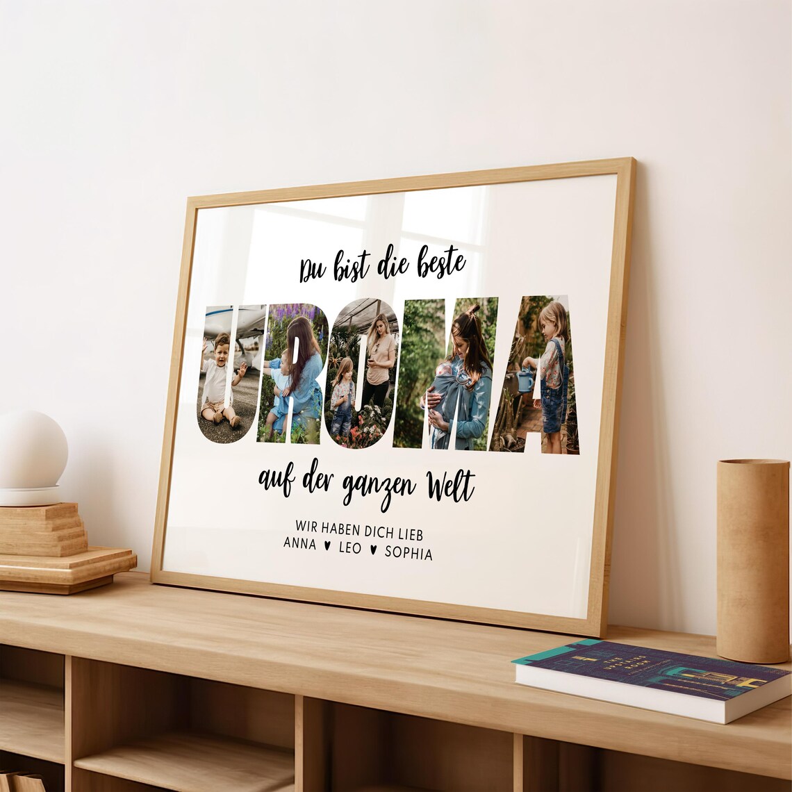 Personalisiertes Foto Geschenk für Uroma zum Geburtstag oder Muttertag
