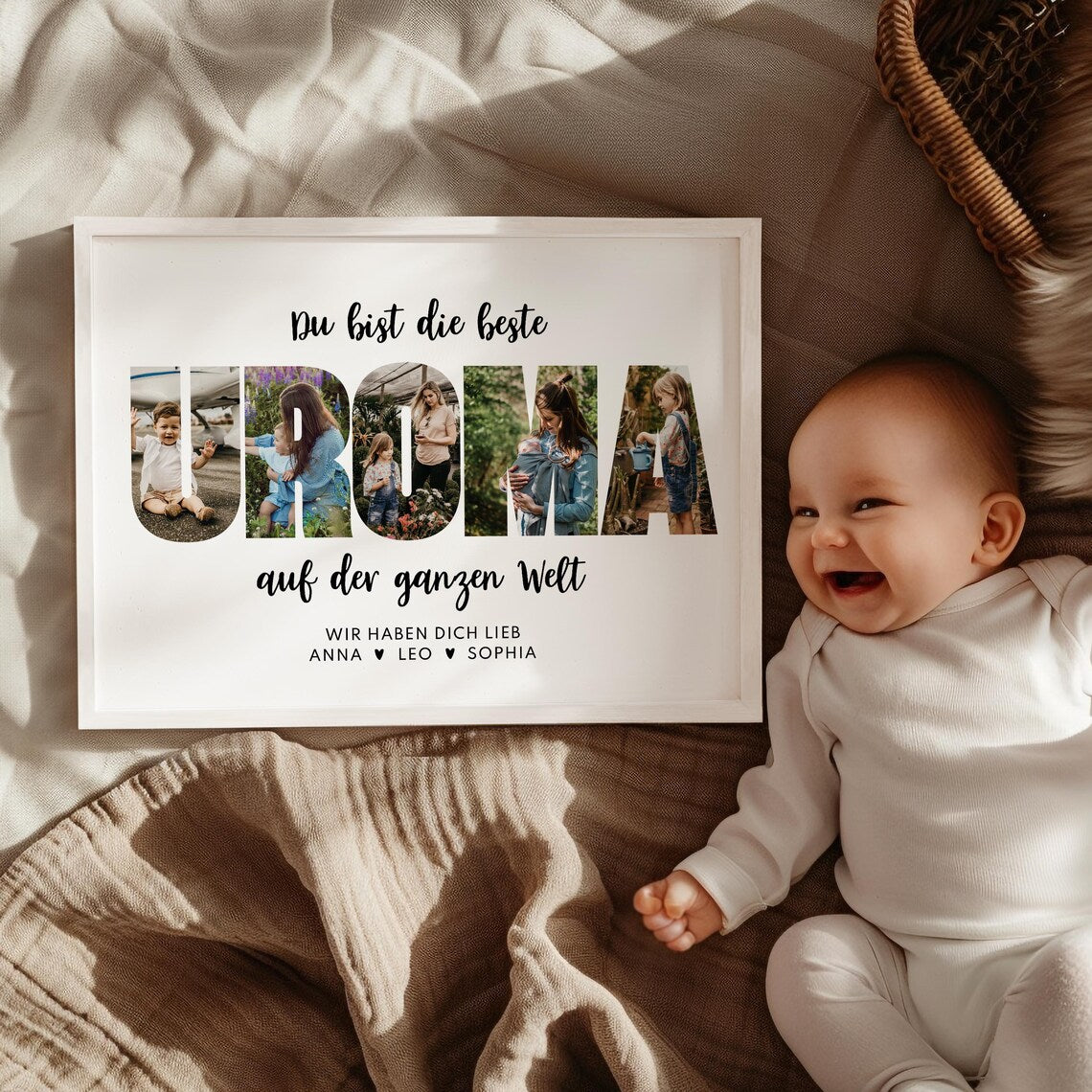 Personalisiertes Foto Geschenk für Uroma zum Geburtstag oder Muttertag
