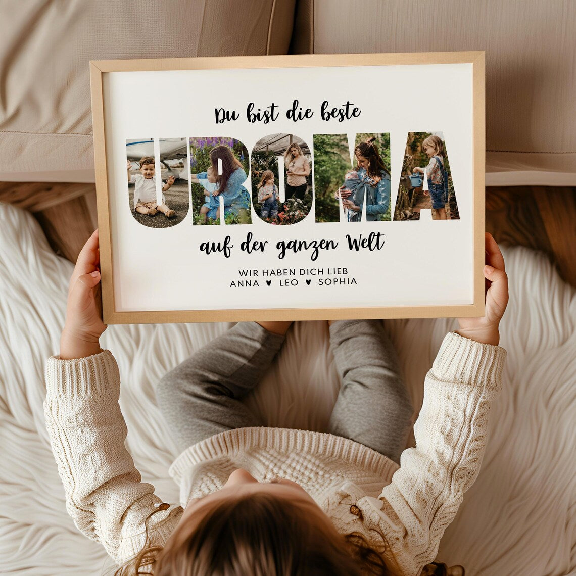 Personalisiertes Foto Geschenk für Uroma zum Geburtstag oder Muttertag
