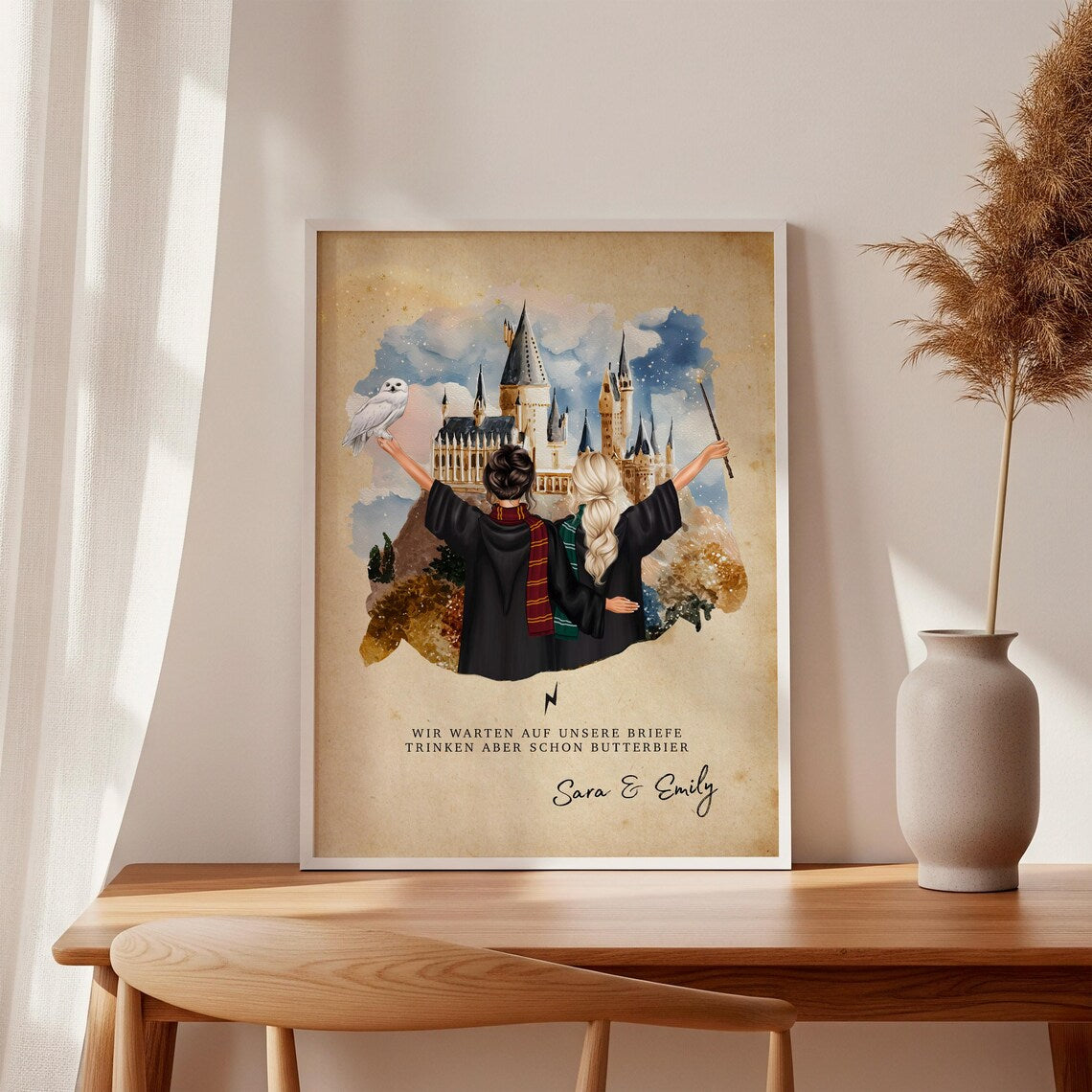 Personalisiertes Zauberer Poster mit Namen – Geschenk für beste Freundin