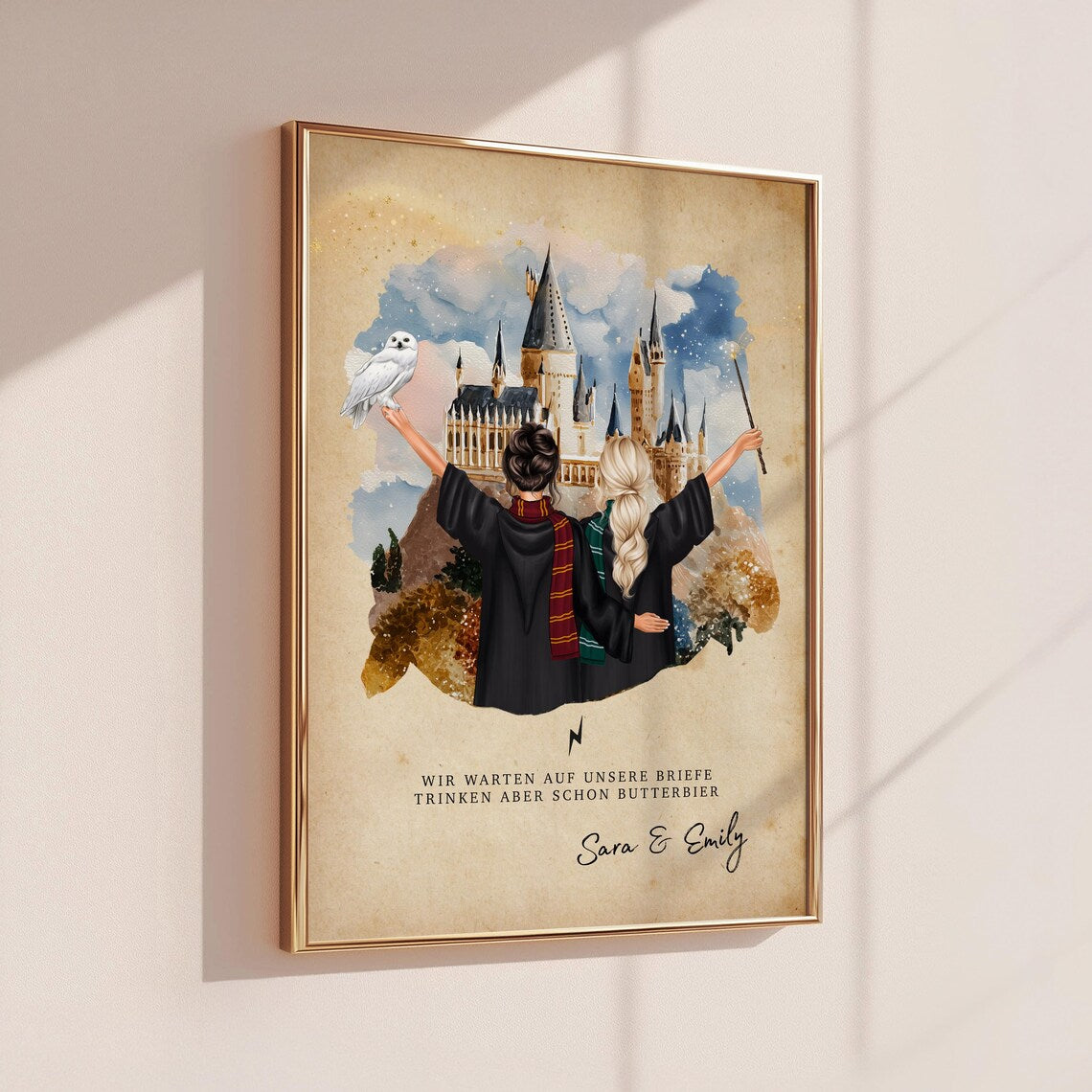 Personalisiertes Zauberer Poster mit Namen – Geschenk für beste Freundin