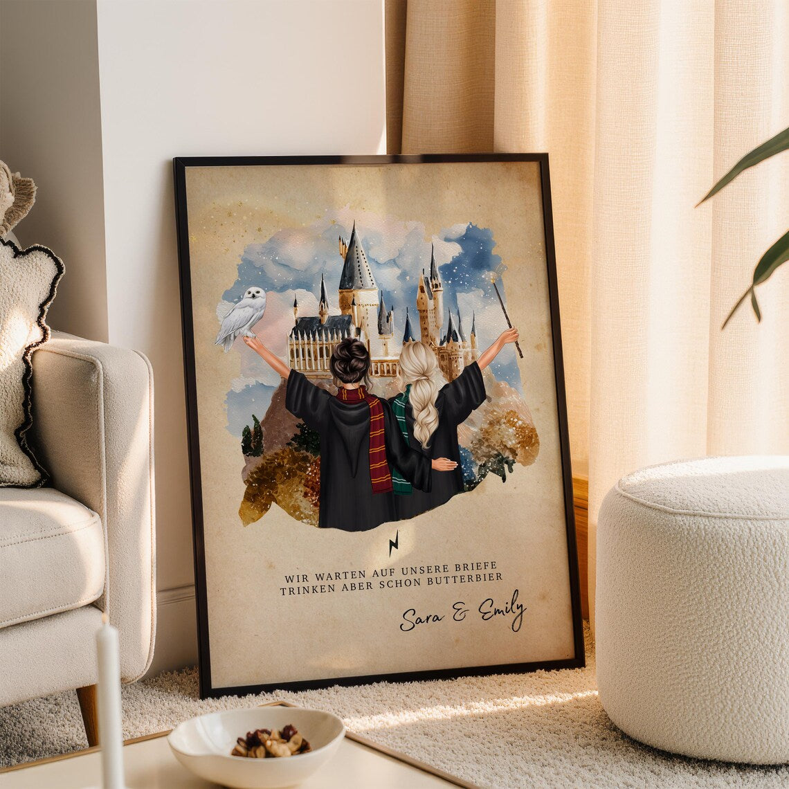 Personalisiertes Zauberer Poster mit Namen – Geschenk für beste Freundin