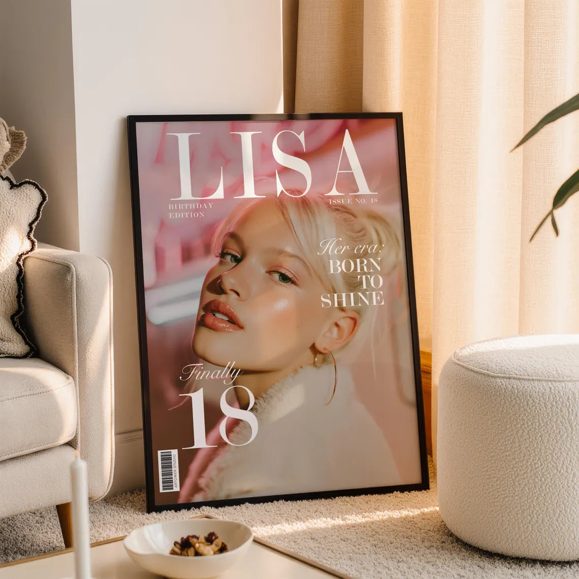 18. Geburtstag Magazin Cover Poster für beste Freundin oder Schwester