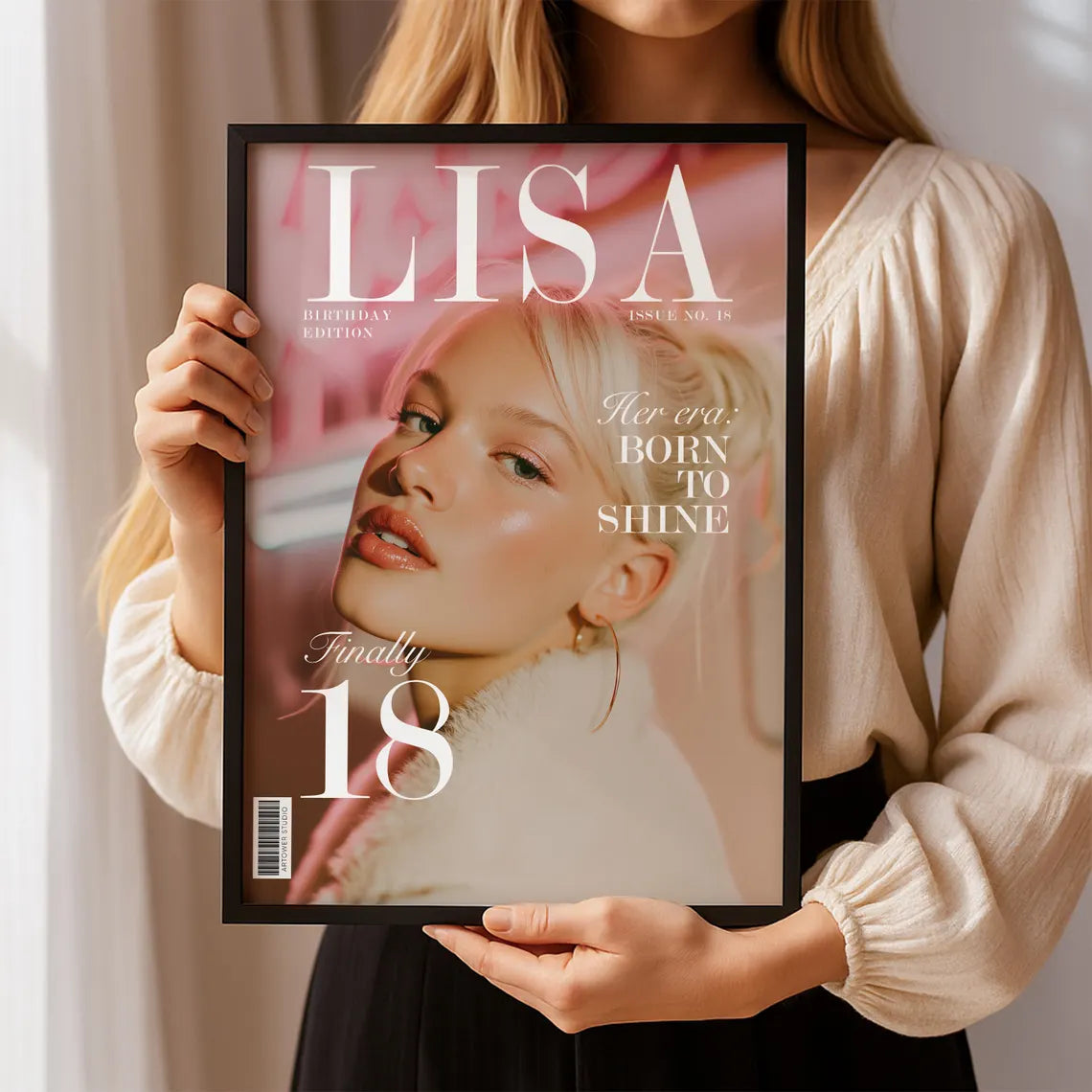 18. Geburtstag Magazin Cover Poster für beste Freundin oder Schwester