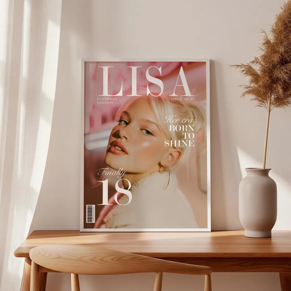 18. Geburtstag Magazin Cover Poster für beste Freundin oder Schwester