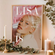 Personalisiertes Magazin Cover Poster zum 18. Geburtstag mit eigenem Foto
