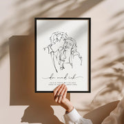 Personalisiertes Line Art Paar Portrait – Geschenkidee zum Jahrestag