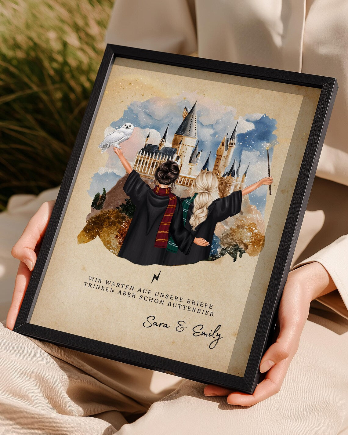 Personalisiertes Zauberer Poster mit Namen – Geschenk für beste Freundin