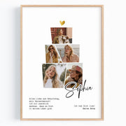 Personalisiertes Fotocollage Poster für die beste Freundin – Geburtstagsgeschenk mit Fotos & Wunschtext