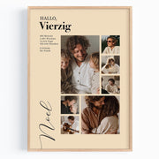 Geburtstagsgeschenk für Männer – Personalisiertes Fotocollage Poster für Papa, Ehemann oder Freund