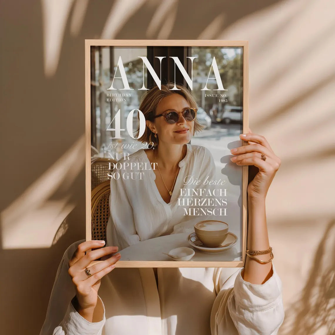 40. Geburtstag Magazin Cover Poster personalisiert