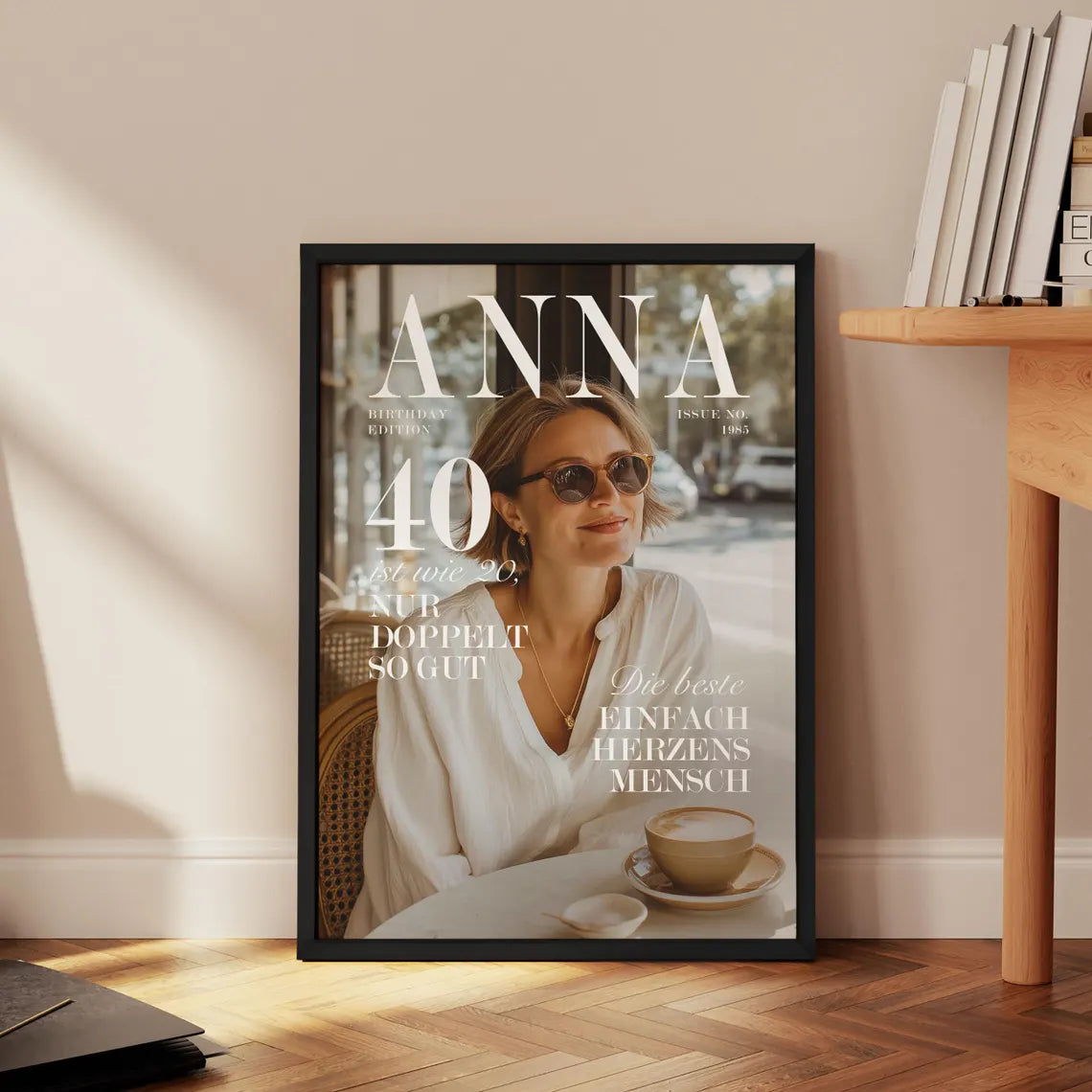 Personalisiertes Magazin Cover Poster – 40. Geburtstag Frau
