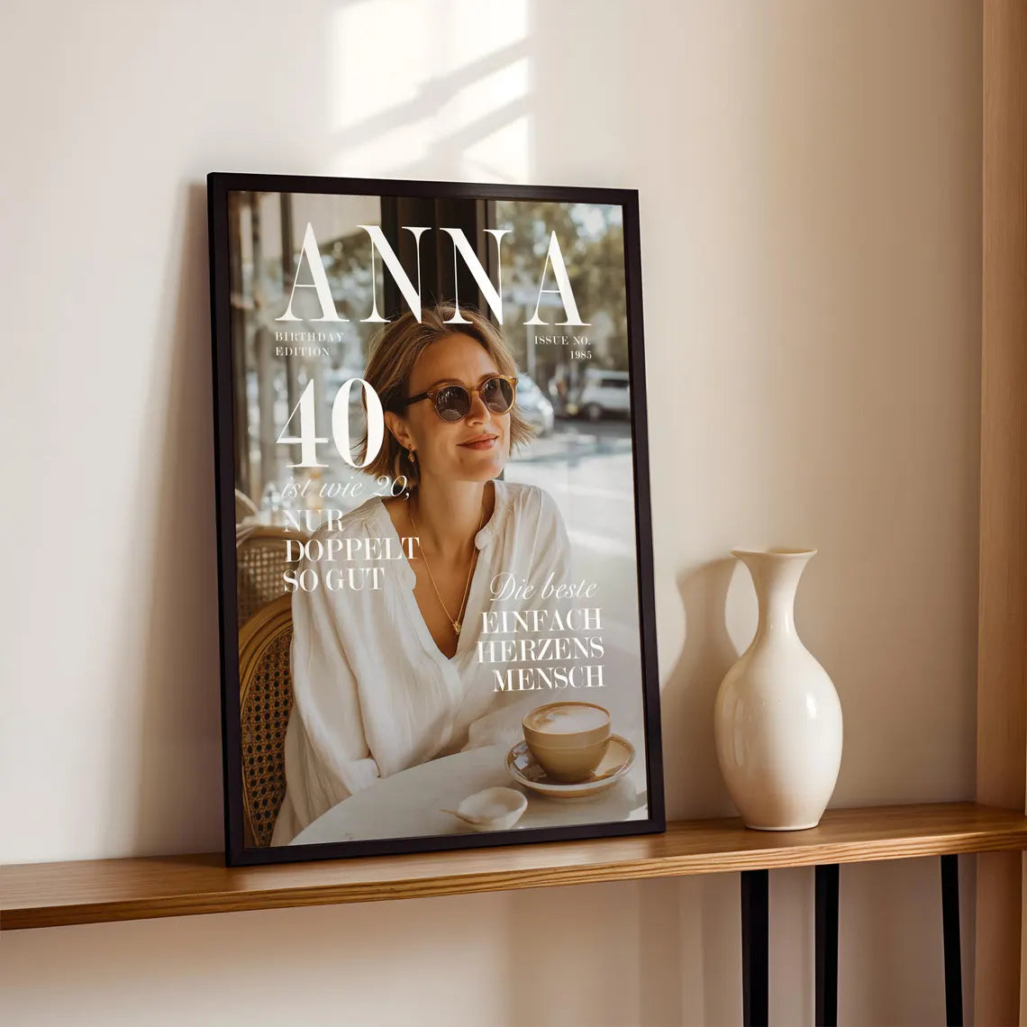 Personalisiertes Magazin Cover Poster – 40. Geburtstag Frau